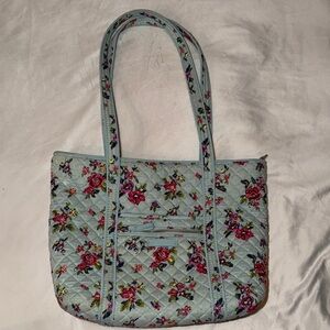 Vera Bradley Light Blue Quilted Floral Tote